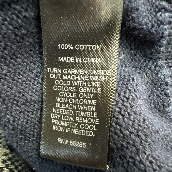 Express Navy Plaid Preppy Crewneck Sweater - Picture 5 of 5